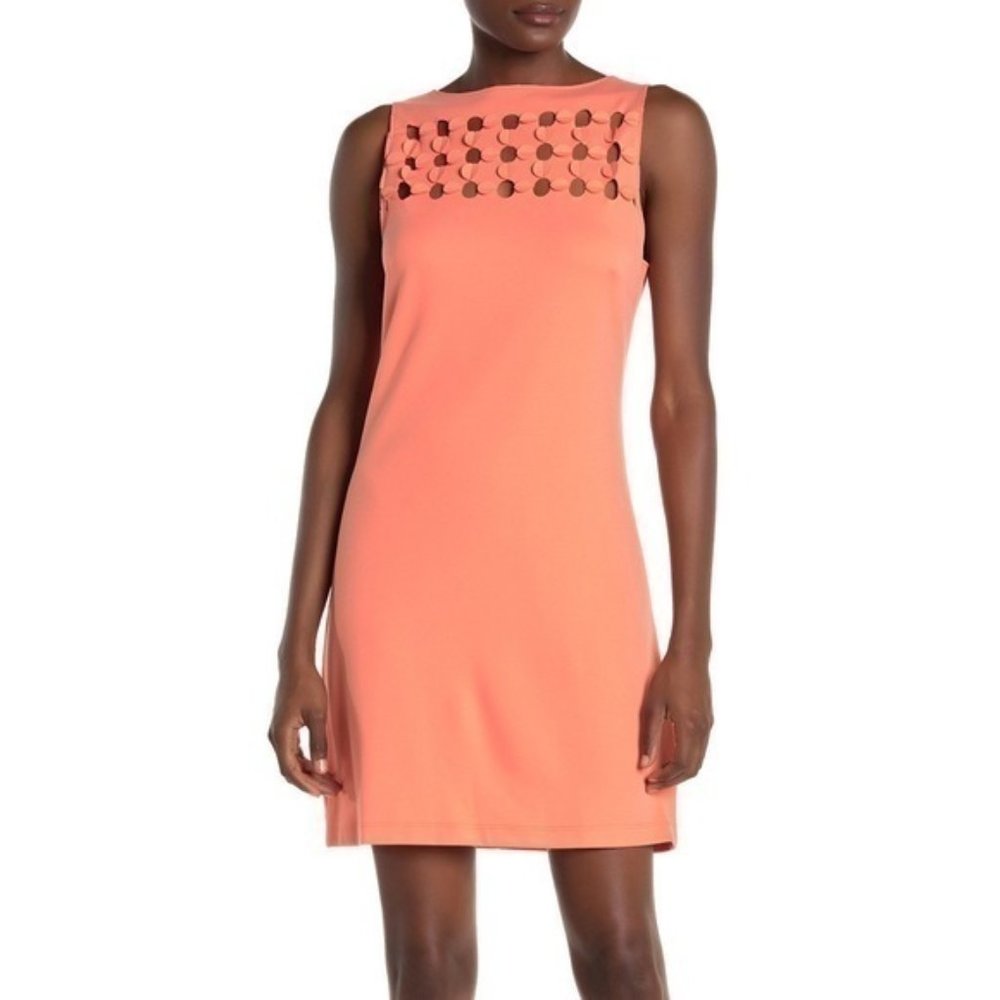 ANTHROPOLOGIE BAILEY 44 Transcendental Coral Flattering Dress NWT